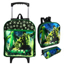 Kit Mochila Hulk Infantil Escolar Creche Rodinha Lancheira + Estojo (Até 5 Anos)