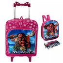 Kit Mochila Moana Infantil Escolar Creche Rodinha Lancheira + Estojo (Até 5 Anos)
