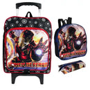 Kit Mochila Homem de Ferro  Infantil Escolar Creche Rodinha Lancheira + Estojo (Até 5 Anos)