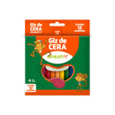 Giz de Cera Fino 88mm Caixa com 12 Cores Leo&Leo