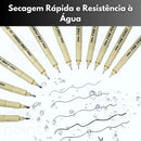 Kit 12 Caneta Nanquim Profissional Desenho Técnico