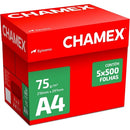 Papel sulfite A4 75g 210x297 com 5 resmas cx 2500 fls Chamex