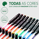 Kit Conjunto De Canetas 48 Cores Ponta Dupla